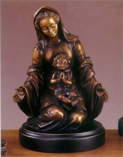 Mary & Baby Jesus Figurine bronze sculpture